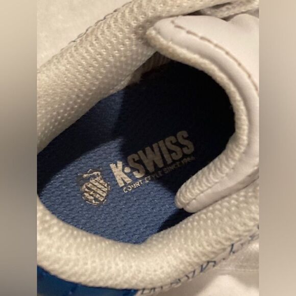 Infant Toddler K-Swiss All Over Pattern Low-top White / Blue Sneakers US Size 8 - Picture 9 of 9